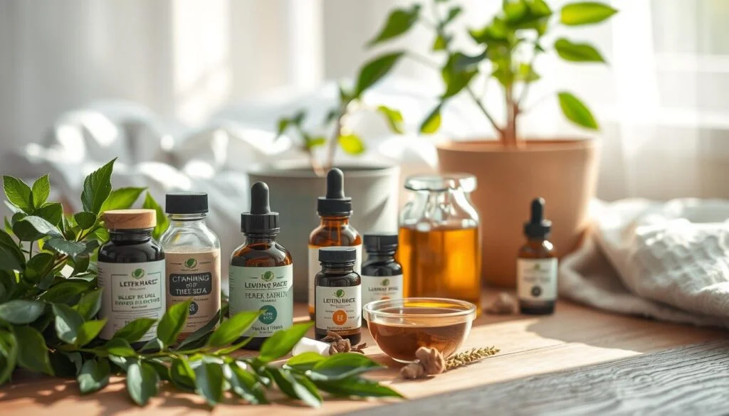 Image of herbal remedies and calming routines used as natural sleep aids for better nighttime rest.
