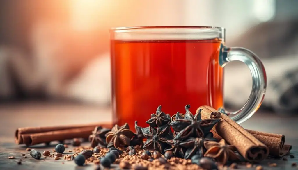 A cup of cinnamon and clove tea, highlighting its health benefits and natural warmth