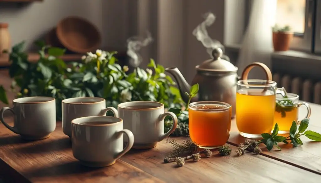 A collection of popular herbs known as an effective digestion remedy and bloating relief