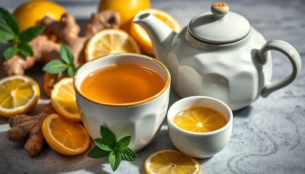 Fresh ginger root and ground ginger in a spoon – highlighting natural ginger benefits in daily health.